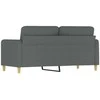 Dvivietė sofa, tamsiai pilkos spalvos, 140cm, audinys