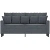 Dvivietė sofa, tamsiai pilkos spalvos, 140cm, aksomas