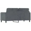 Dvivietė sofa, tamsiai pilkos spalvos, 140cm, aksomas