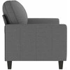 Dvivietė sofa, tamsiai pilkos spalvos, 140cm, audinys