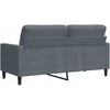 Dvivietė sofa, tamsiai pilkos spalvos, 140cm, aksomas