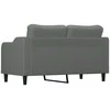 Dvivietė sofa, tamsiai pilkos spalvos, 140cm, audinys