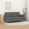 Dvivietė sofa, tamsiai pilkos spalvos, 140cm, audinys