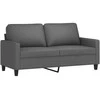 Dvivietė sofa, tamsiai pilkos spalvos, 140cm, audinys