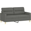 Dvivietė sofa, tamsiai pilkos spalvos, 140cm, audinys