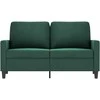Dvivietė sofa, tamsiai žalios spalvos, 120cm, aksomas