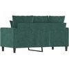 Dvivietė sofa, tamsiai žalios spalvos, 120cm, aksomas
