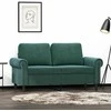 Dvivietė sofa, tamsiai žalios spalvos, 120cm, aksomas