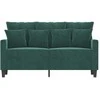 Dvivietė sofa, tamsiai žalios spalvos, 120cm, aksomas