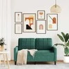 Dvivietė sofa, tamsiai žalios spalvos, 120cm, aksomas
