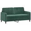 Dvivietė sofa, tamsiai žalios spalvos, 140cm, aksomas