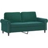 Dvivietė sofa, tamsiai žalios spalvos, 140cm, aksomas