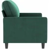 Dvivietė sofa, tamsiai žalios spalvos, 140cm, aksomas