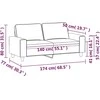 Dvivietė sofa, taupe spalvos, 140cm, audinys