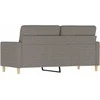 Dvivietė sofa, taupe spalvos, 140cm, audinys