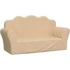 Dvivietė vaikiška sofa, kreminės spalvos, minkštas pliušas