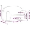 Dvivietė vaikiška sofa, kreminės spalvos, minkštas pliušas