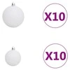 Eglutės žaisliukų rinkinys su viršūne ir 300 LED, 120 dalių