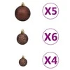 Eglutės žaisliukų rinkinys su viršūne ir 150 LED, 61 dalis