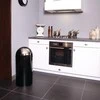 EKO Šiukšliadėžė su paspaudžiamu dangčiu, juodos spalvos, 40l