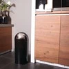 EKO Šiukšliadėžė su paspaudžiamu dangčiu, juodos spalvos, 40l