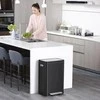 EKO Šiukšliadėžė su pedalu X-Cube, juodos spalvos, 45l