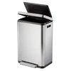 EKO Šiukšliadėžė su pedalu X-Cube, matinės sidabrinės spalvos, 45l