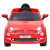 Elektrinis vaikiškas automobilis Fiat 500, raudonos spalvos