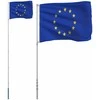 Europos vėliava su stiebu, aliuminis, 5,55m