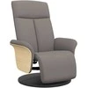 Fotelis Atlošiama kėdė su pakoja, taupe spalvos, audinys