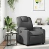 Fotelis Atlošiamas krėslas, pilkos spalvos, dirbtinė oda