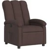 Fotelis Atlošiamas krėslas, tamsiai rudos spalvos, audinys