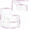 Fotelis Atlošiamas masažinis krėslas, kreminis, mikropluošto audinys