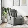 Fotelis Atlošiamas masažinis krėslas, tamsiai pilkos spalvos, audinys
