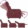 Fotelis Elektrinis atlošiamas masažinis krėslas, vyno, dirbtinė oda