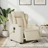 Fotelis Elektrinis atlošiamas masažinis krėslas, kreminis, audinys