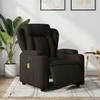 Fotelis Elektrinis atlošiamas masažinis krėslas, tamsiai rudas, audinys