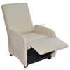 Fotelis Krėslas, kreminės spalvos, dirbtinė oda, sulankstomas
