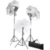 Fotostudijos komplektas su apšvietimo rinkiniu ir fonu