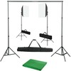 Fotostudijos komplektas su šviesdėžėmis ir fonu