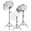 Fotostudijos rinkinys su apšvietimo rinkiniu ir fonu
