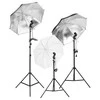 Fotostudijos rinkinys su apšvietimo rinkiniu ir fonu