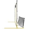 Futbolo tinklas, juodas/geltonas, 183x85x120cm, poliesteris
