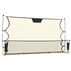 Futbolo tinklas, juodas/geltonas, 183x85x120cm, poliesteris