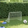 Futbolo vartai, balti, 122x81x81 cm, plienas