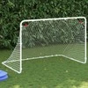 Futbolo vartai, balti, 122x81x81 cm, plienas
