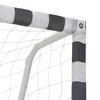 Futbolo vartai, juodos ir baltos sp., 300x160x90 cm, metalas