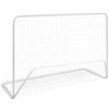 Futbolo vartai su tinkleliu, plienas, balti, 182x61x122cm