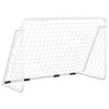 Futbolo vartai su tinklu, balti, 180x90x120cm, plienas
