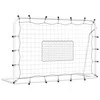 Futbolo atšokimo sienelė, balta/juoda, 184x61x123cm, plienas/PE
